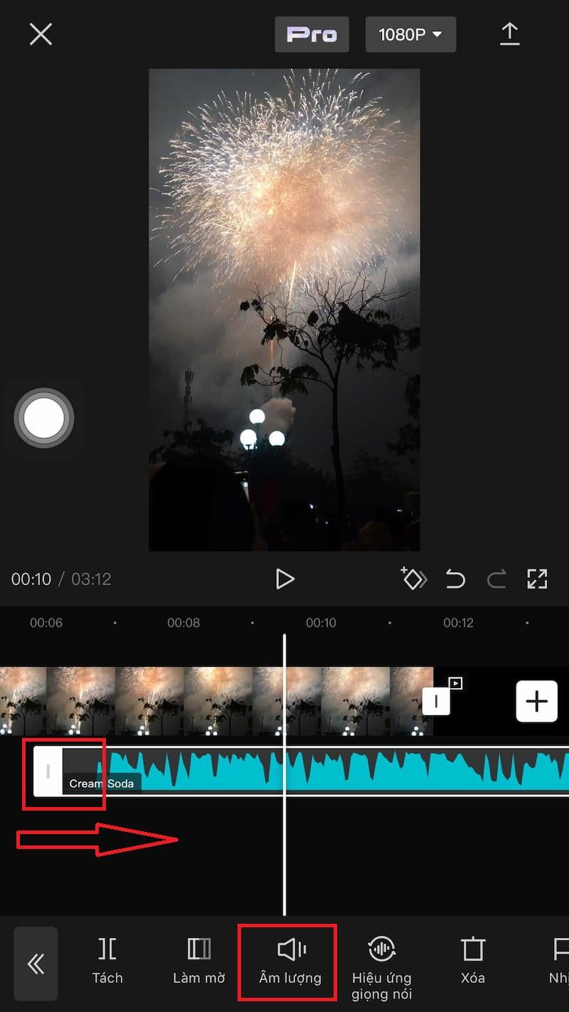 Điều chỉnh thời lượng và âm lượng cho âm thanh