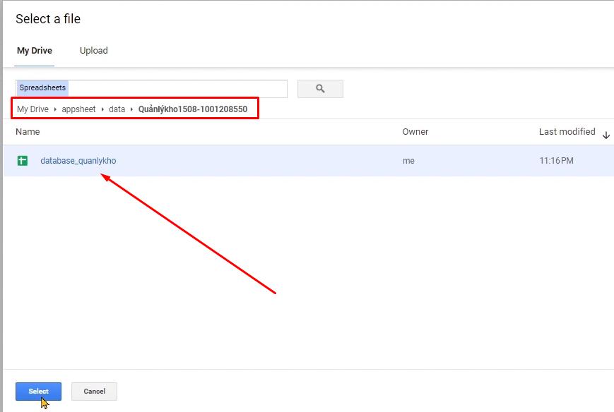 Tạo ứng dụng  quản lý kho bằng Google Appsheet 10