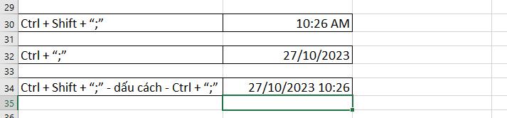 Định dạng ngày tháng năm bằng phím tắt