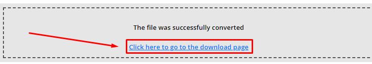 Nhấn vào link để tải tệp xuống sau khi chuyển đổi hoàn tất