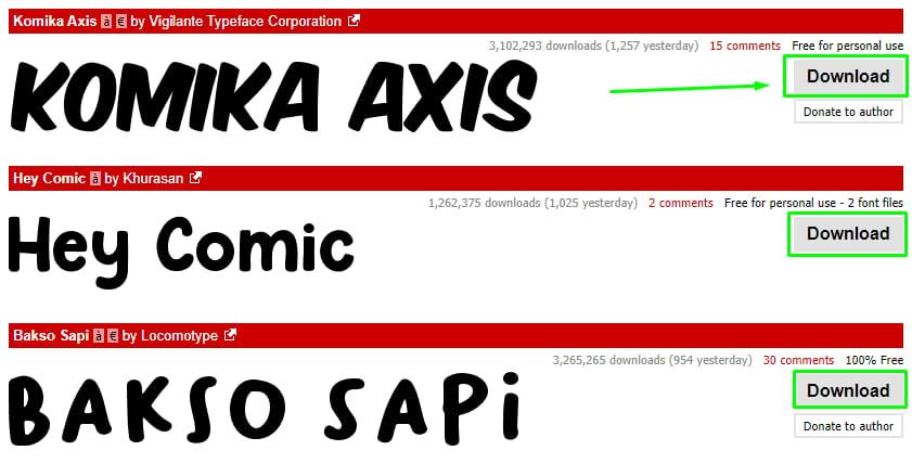 Download font chữ trên Dafont