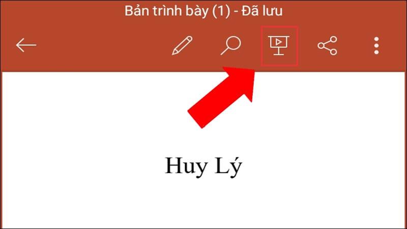 dùng điện thoại iPhone để trình chiếu slide