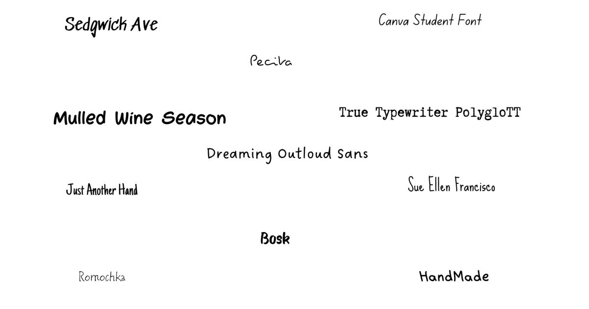 font chữ Powerpoint kiểu viết tay