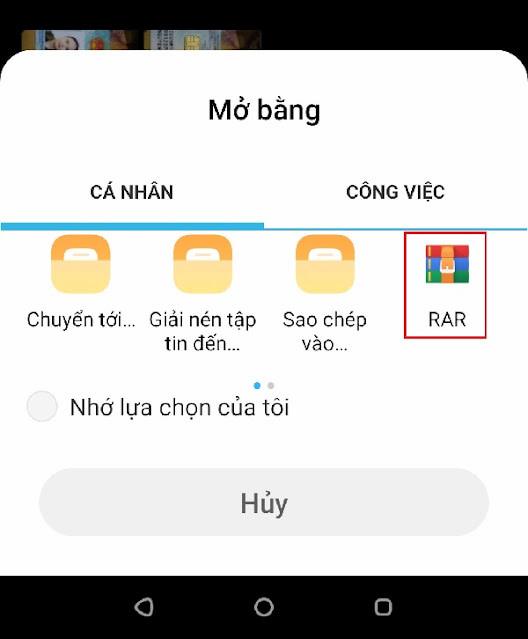 Giải nén tệp font chữ vừa tải về