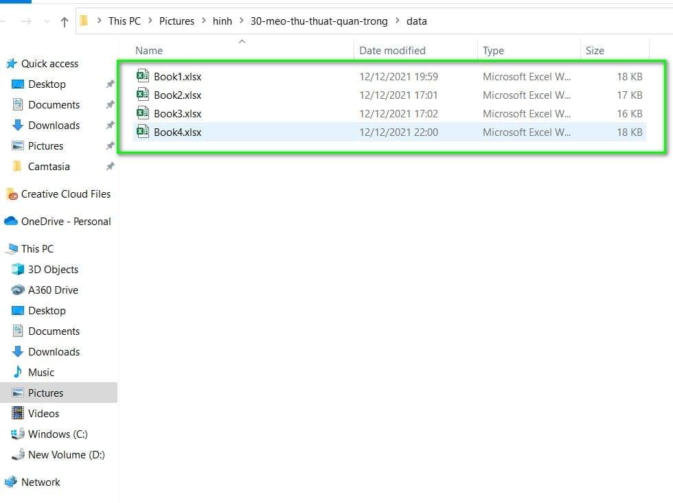 Gộp nhiều file thành một file trong Excel bước 1