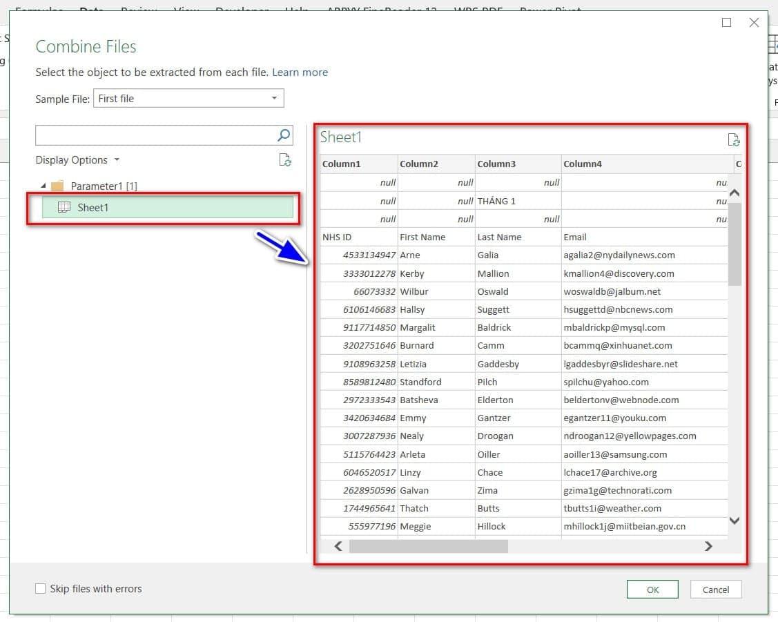 Gộp nhiều file thành một file trong Excel bước 5