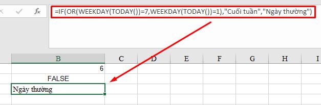 dùng hàm IF kết hợp OR trong Excel