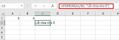 hàm IFERROR trong Excel