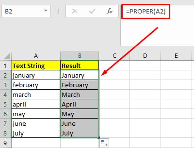 hàm PROPER trong Excel