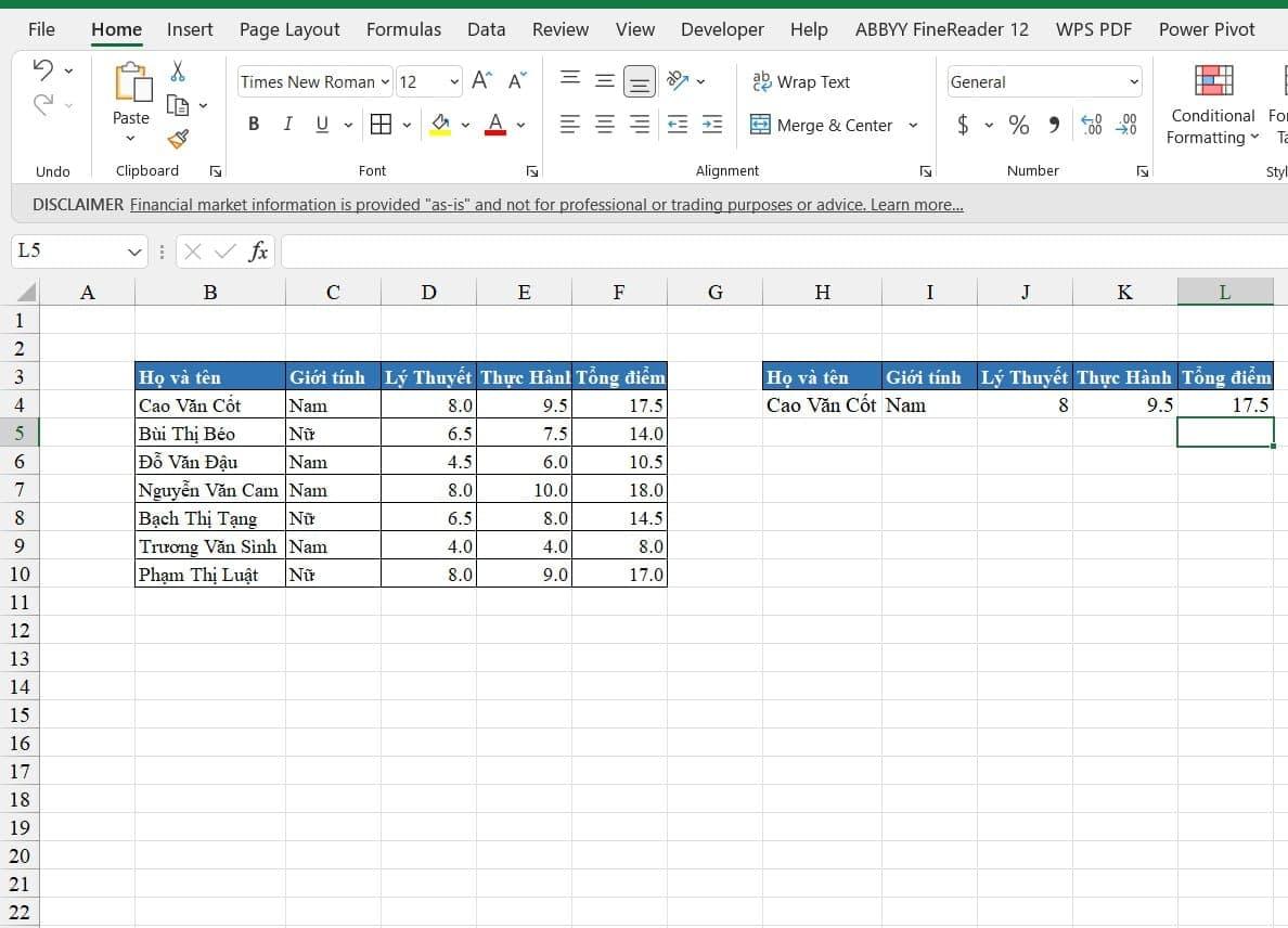 Hàm Vlookup dò tìm dữ liệu theo đối tượng