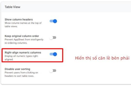 Hiển thị sổ căn lề bên phải