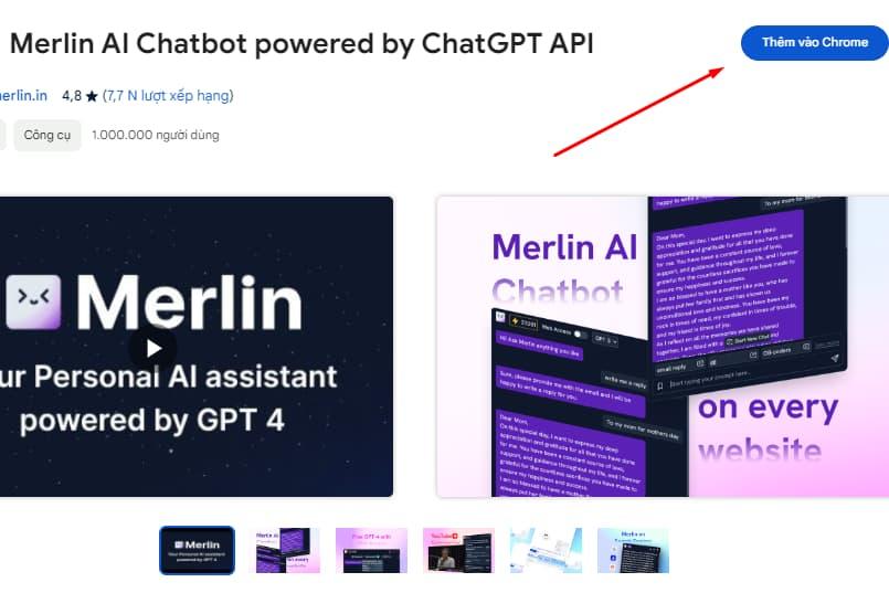 Hướng dẫn cài đặt và sử dụng Merlin ChatGPT 3