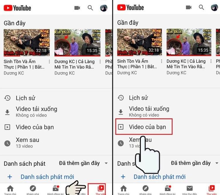 Hướng dẫn đăng video lên youtube bằng điện thoại bước 1