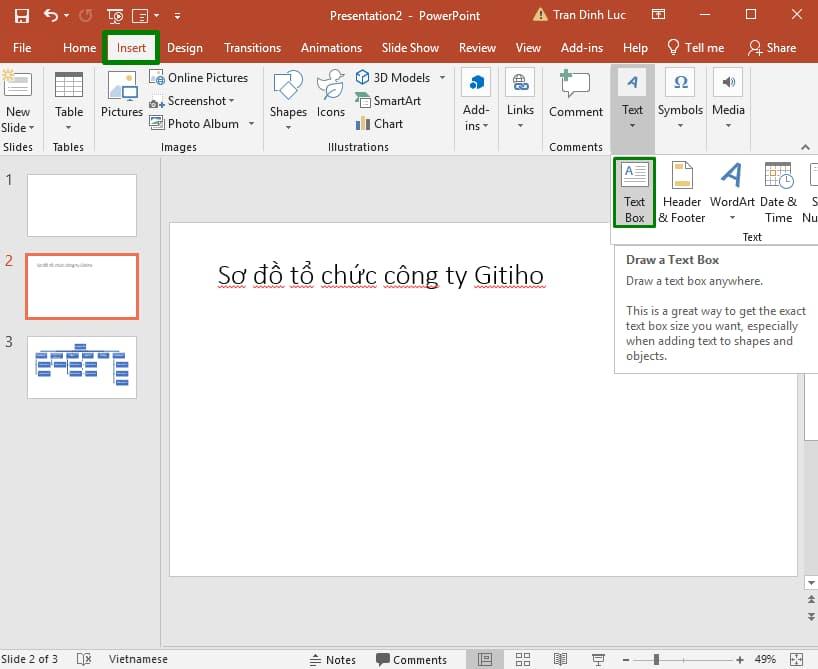 Hướng dẫn vẽ sơ đồ tổ chức trong Powerpoint đơn giản 2