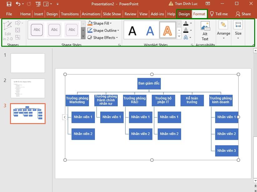 Hướng dẫn vẽ sơ đồ tổ chức trong Powerpoint đơn giản 6