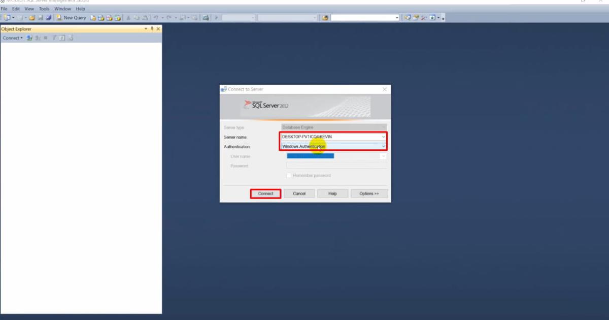 giao diện của SQL Server 1