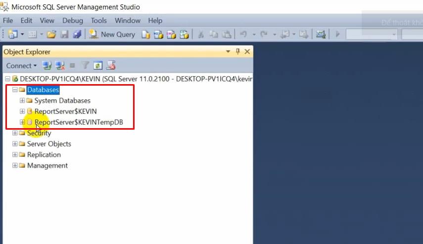 giao diện của SQL Server 3