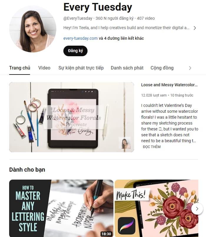 Kênh youtube Every Tuesday