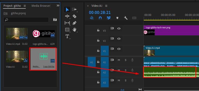 Chèn âm thanh vào Adobe Premiere Pro 3