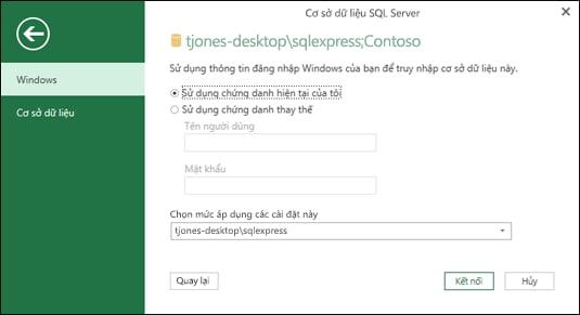 Cách kết nối SQL với Excel bước 4