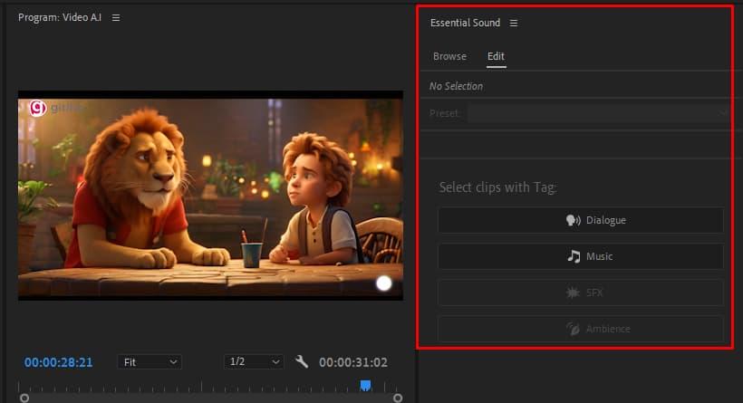 Chỉnh sửa âm thanh trong Adobe Premiere