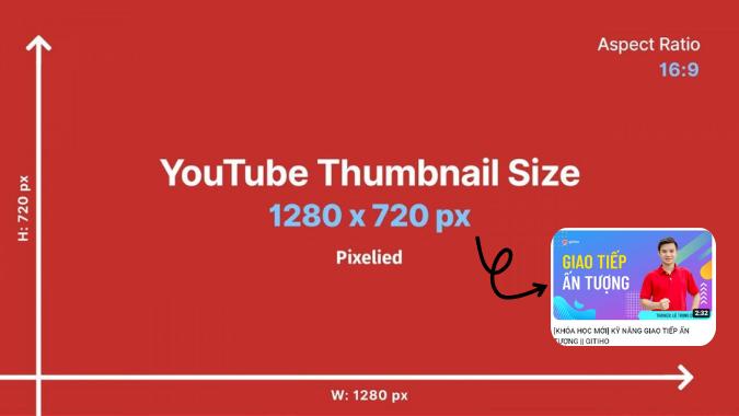 Kích thước thumbnail youtube đúng tiêu chuẩn