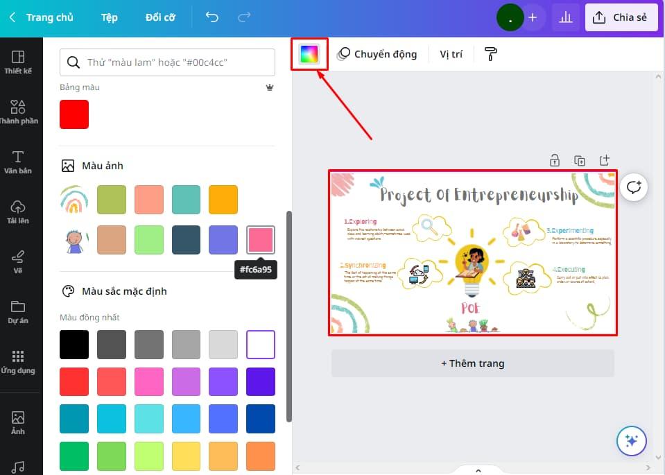 Kiểm tra bố cục và nền của mindmap