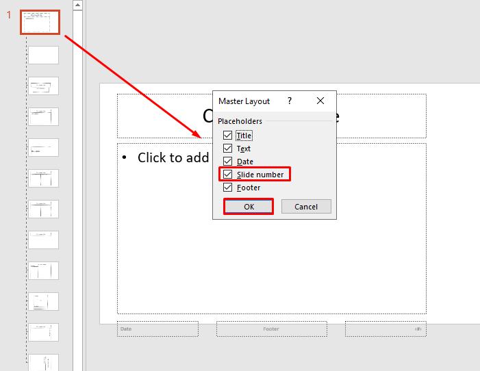 lỗi không đánh được số trang trong powerpoint 3