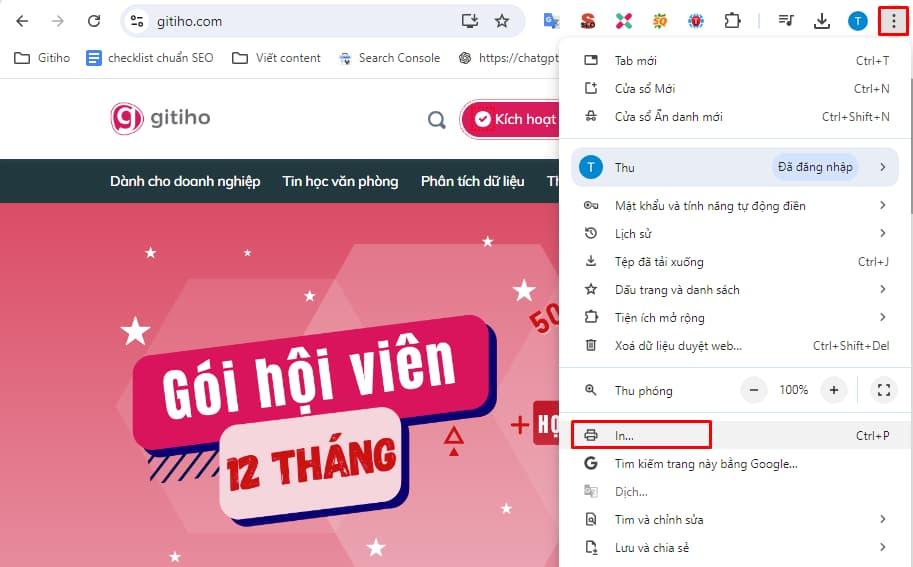 Cách tạo file PDF từ một trang web 1