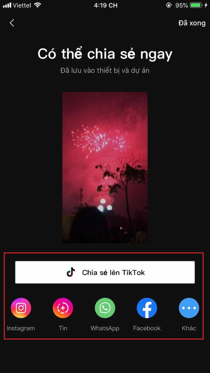 Xuất và chia sẻ video Capcut