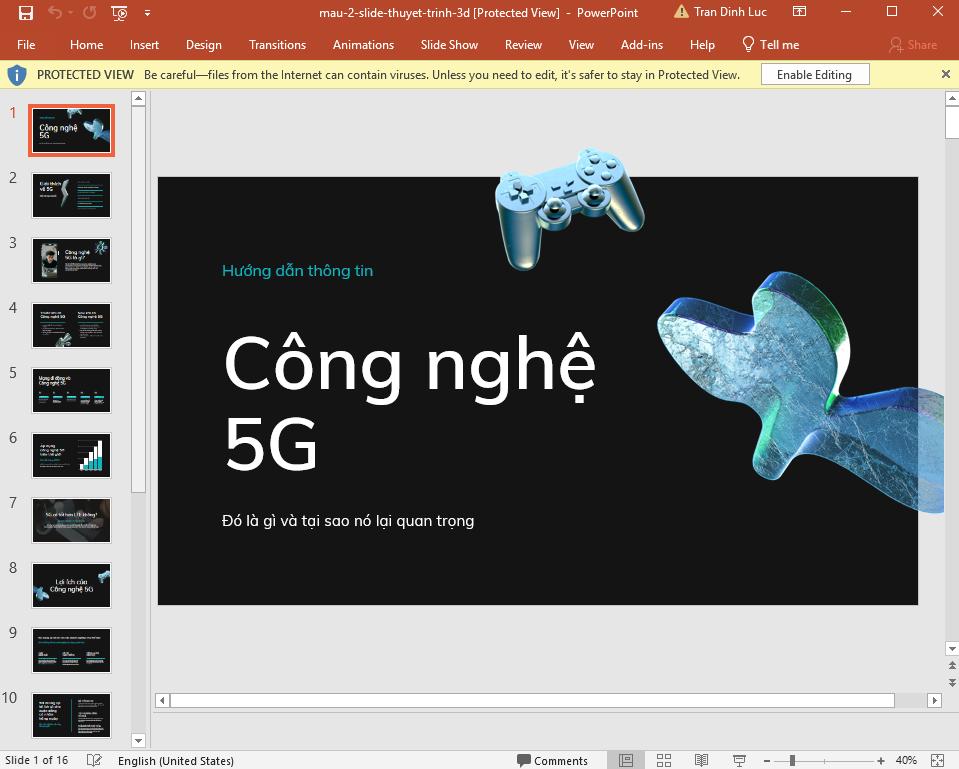 slide powerpoint 3d mẫu 2