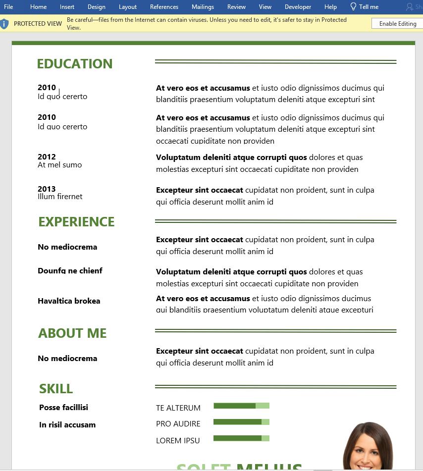 mẫu 6 CV xin việc file Word