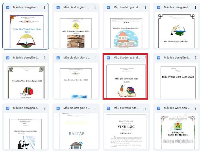 Hướng dẫn tải mẫu bìa Word về và sử dụng 1