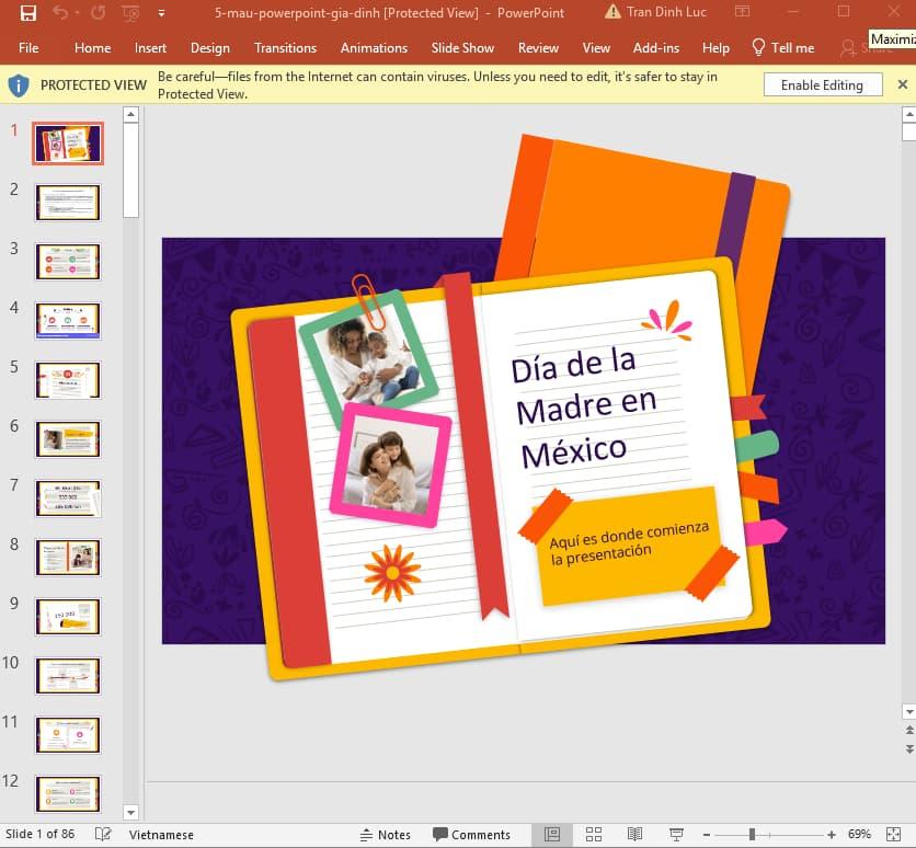 bài thuyết trình Powerpoint về gia đình 2