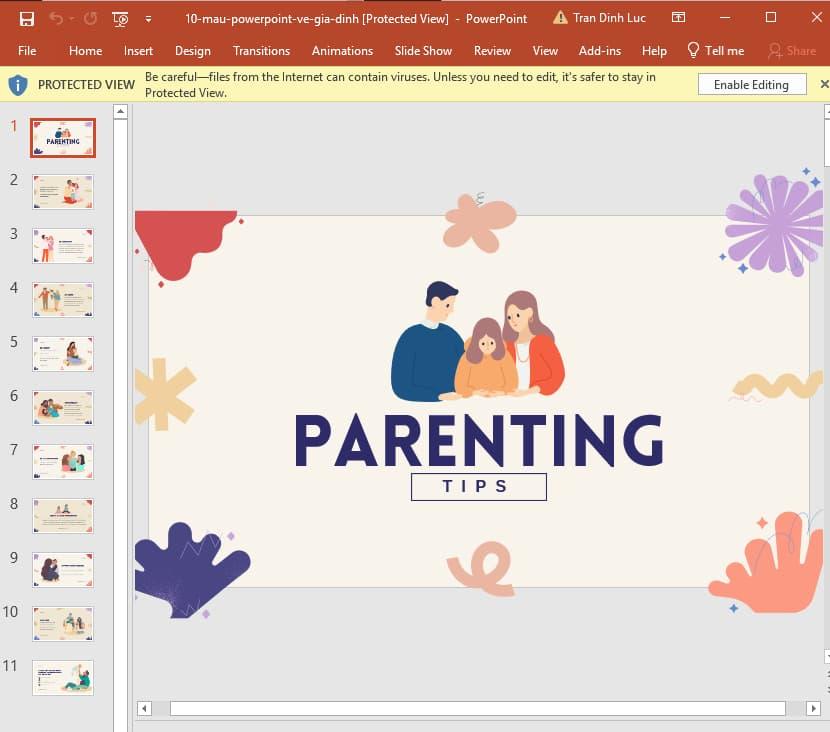 bài thuyết trình Powerpoint về gia đình 4
