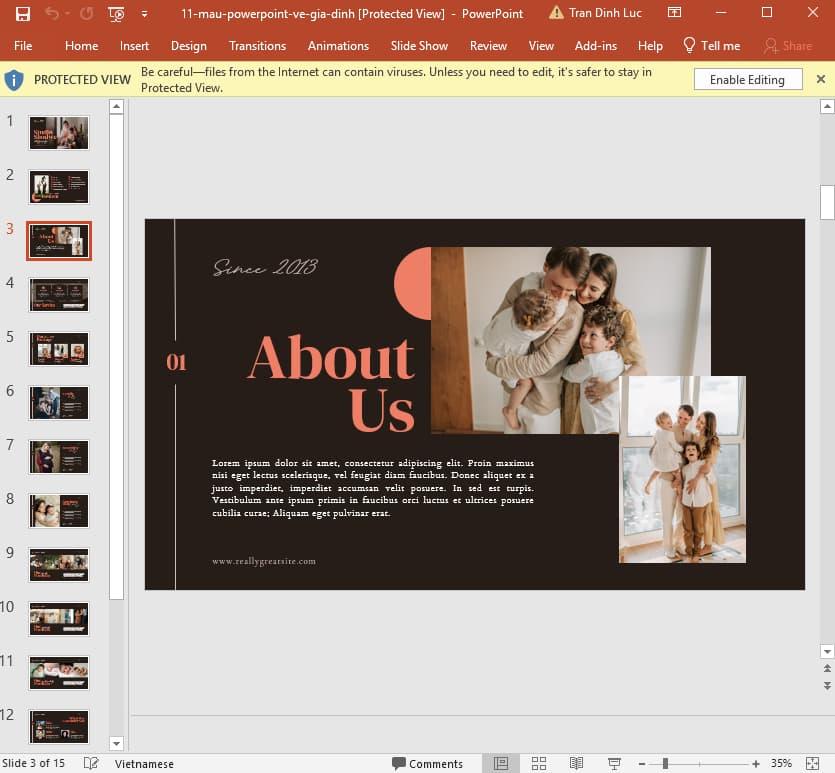 bài thuyết trình Powerpoint về gia đình 5