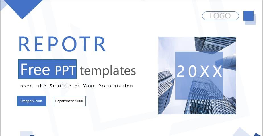 mẫu Powerpoint màu xanh dương 3