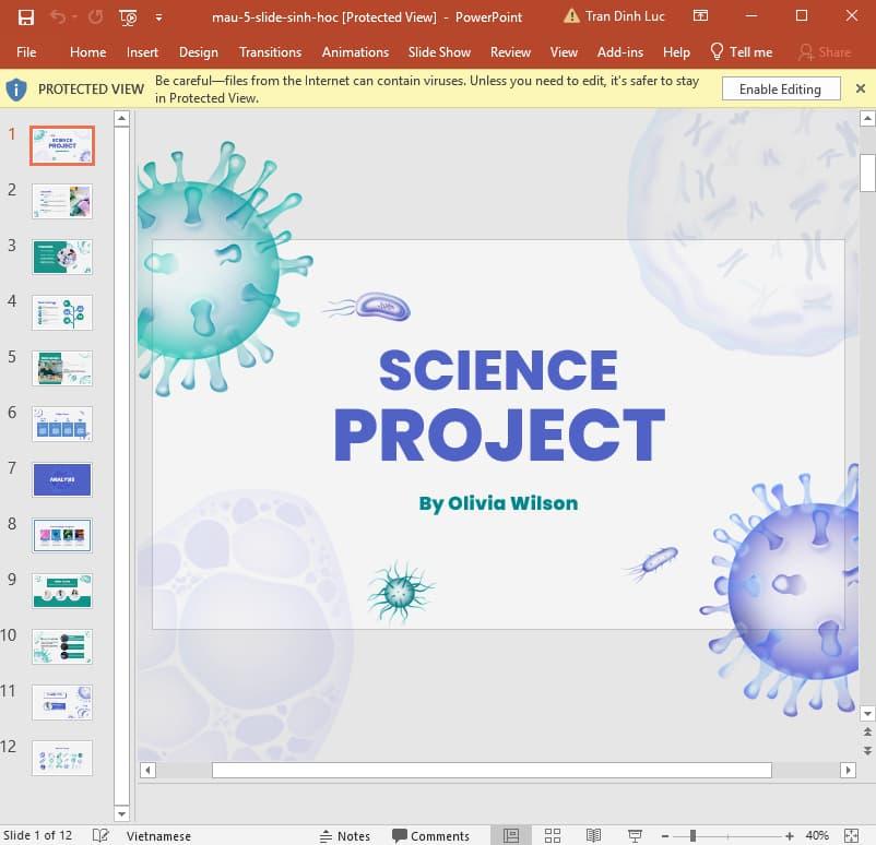 Tải ngay 50+ slide Powerpoint sinh học giúp bạn có bài thuyết trình đạt điểm cao