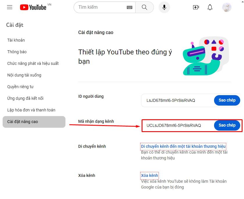 Mẹo tìm kênh trong kết quả 1
