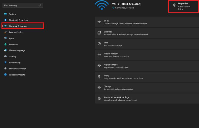 Mở cài đặt mạng trên máy tính của bạn