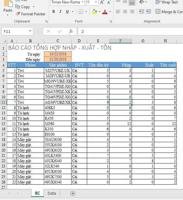 Mở file Excel