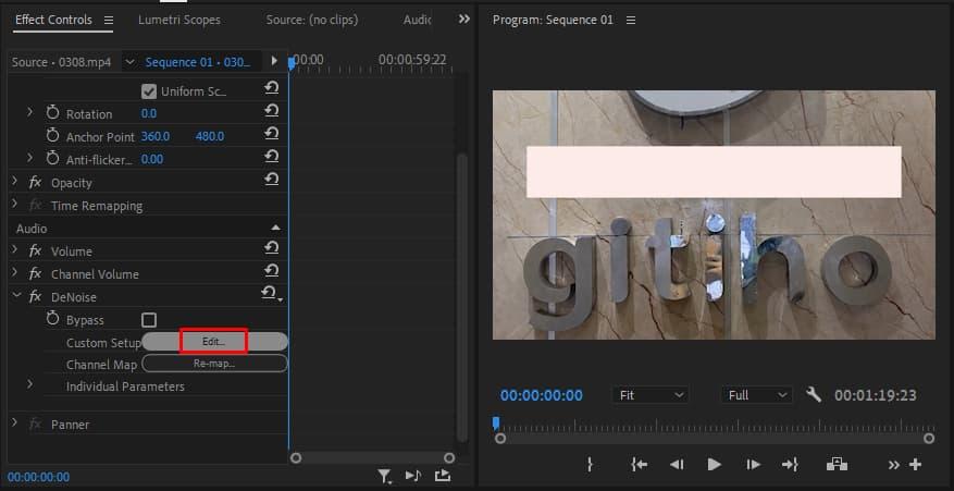 Mở hiệu ứng Denoise để lọc tạp âm - Cách 1 4