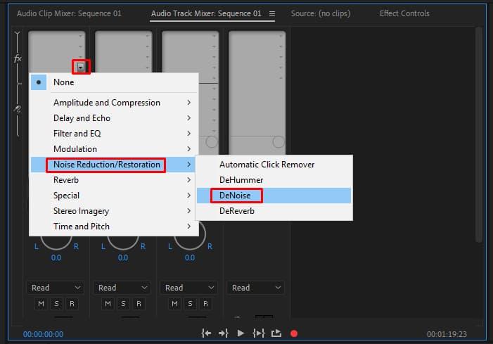 Mở hiệu ứng Denoise để lọc tạp âm - Cách 2 3