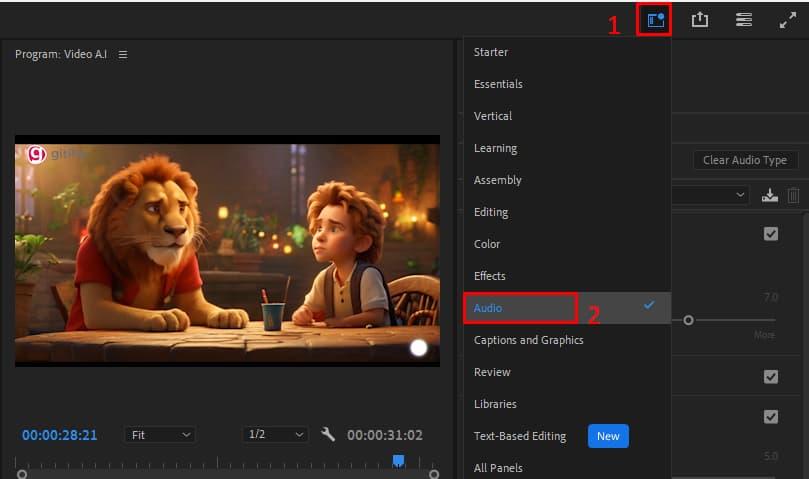 Chỉnh âm thanh nâng cao trong Adobe Premiere 1