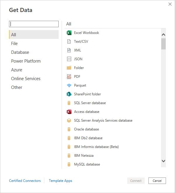 Nguồn dữ liệu và cách kết nối với Power BI