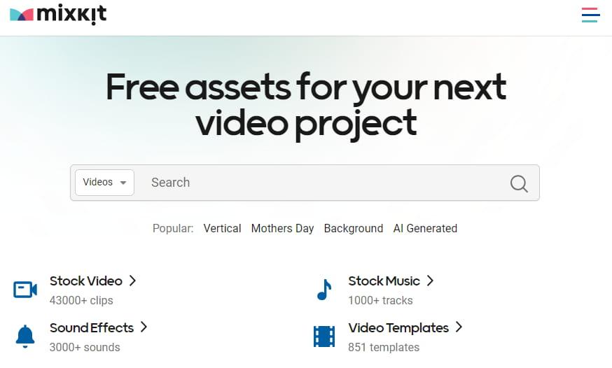 nguồn video miễn phí MixKit