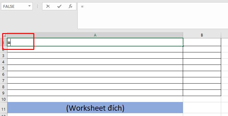 Cập nhật dữ liệu thủ công từ các sheet trong các file Excel khác nhau bằng công thức 1