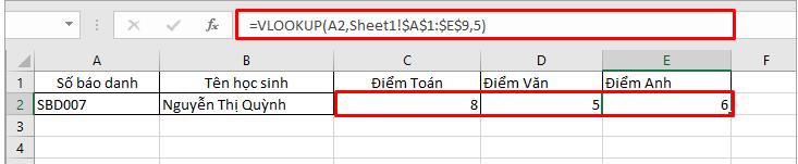 Hàm lấy dữ liệu từ sheet này sang sheet khác tự động 3