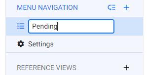 nhập tên mới cho view