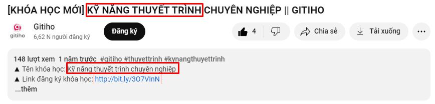 Nội dung mô tả video khớp với tiêu đề